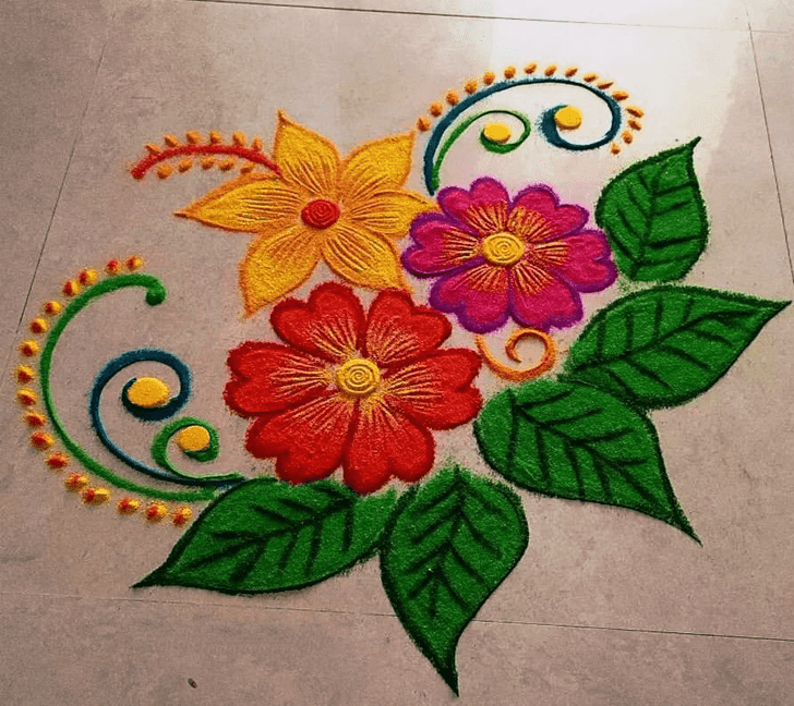 Excellent Serbia Rangoli