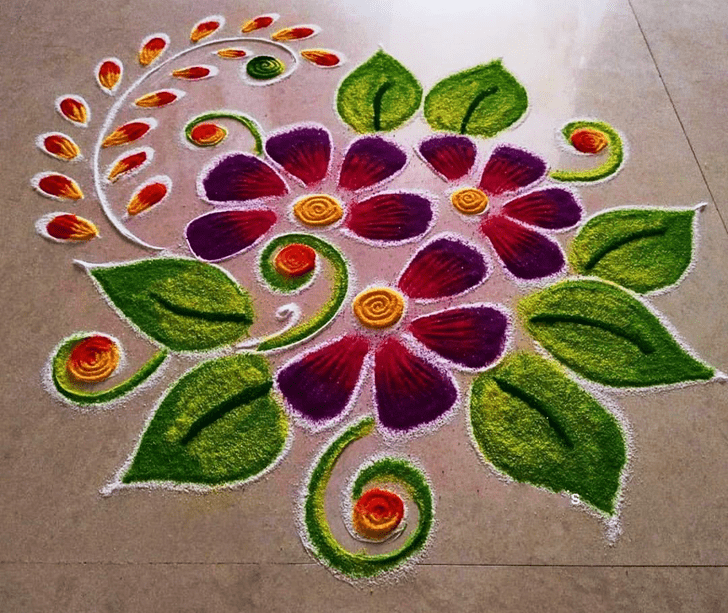 Marvelous Serbia Rangoli