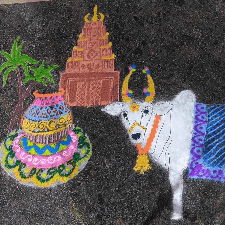 Bewitching Sheetala Ashtami Rangoli