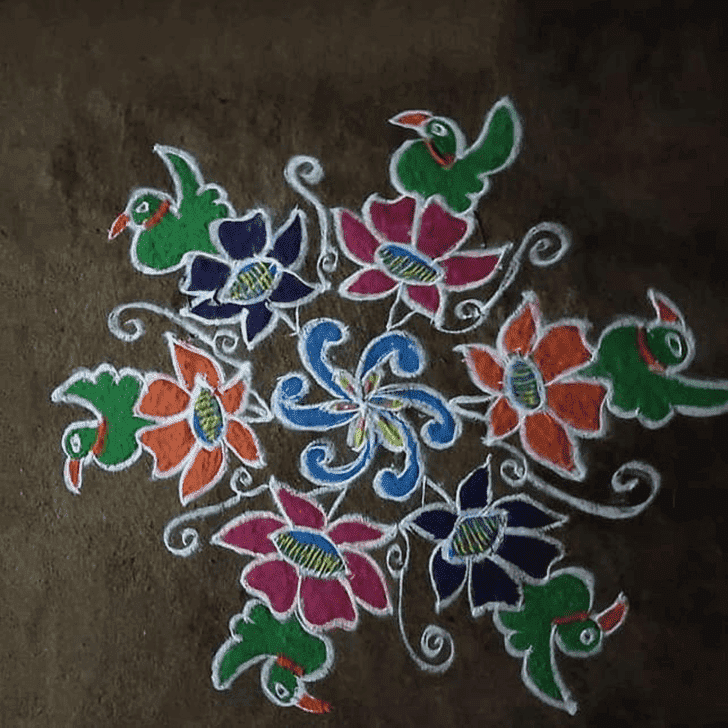 Captivating Sheetala Ashtami Rangoli