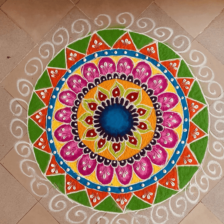 Charming Sheetala Ashtami Rangoli