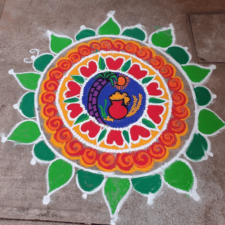 Classy Sheetala Ashtami Rangoli