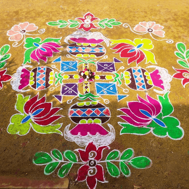 Good Looking Sheetala Ashtami Rangoli