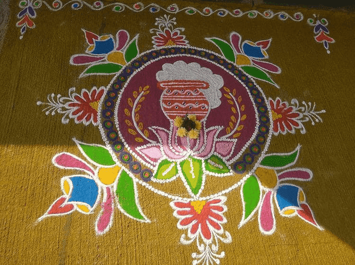 Gorgeous Sheetala Ashtami Rangoli