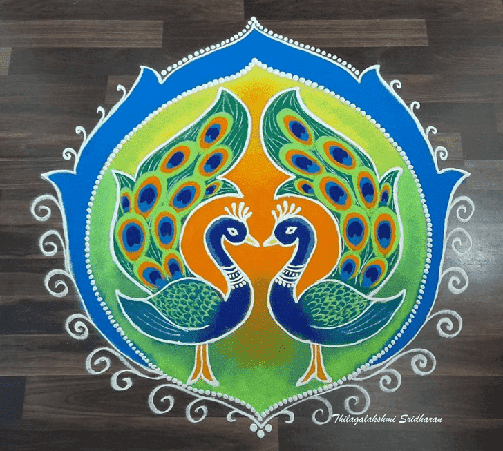 Lovely Sheetala Ashtami Rangoli Design