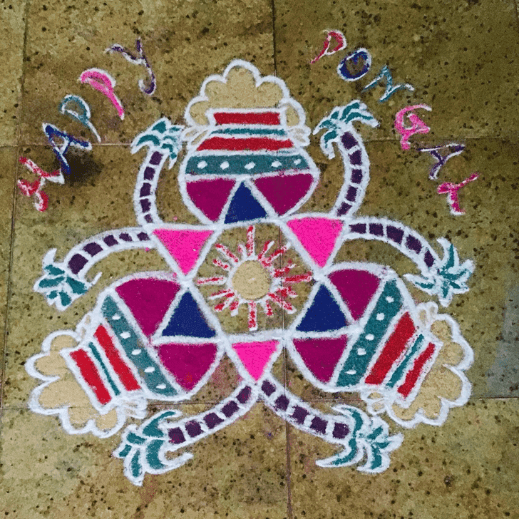 Nice Sheetala Ashtami Rangoli