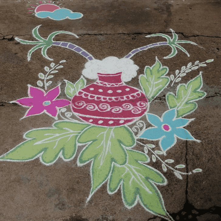 Shapely Sheetala Ashtami Rangoli