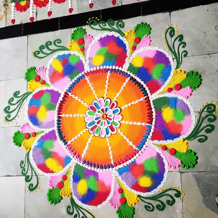 Slightly Sheetala Ashtami Rangoli