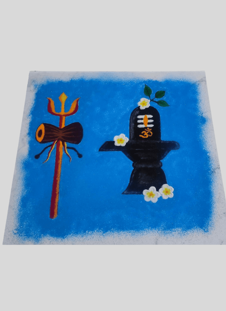 Amazing Shiva Rangoli