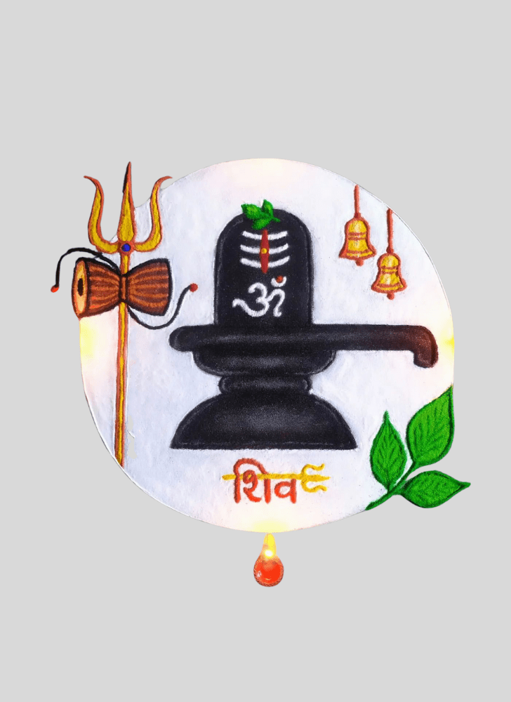 Comely Shiva Rangoli