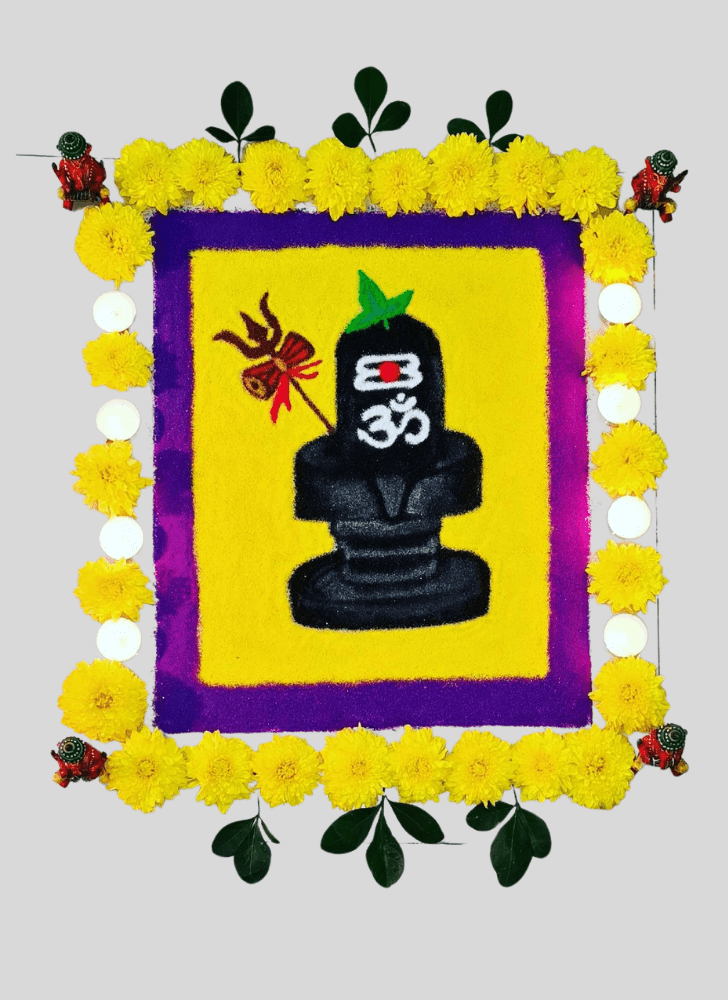 Delicate Shiva Rangoli