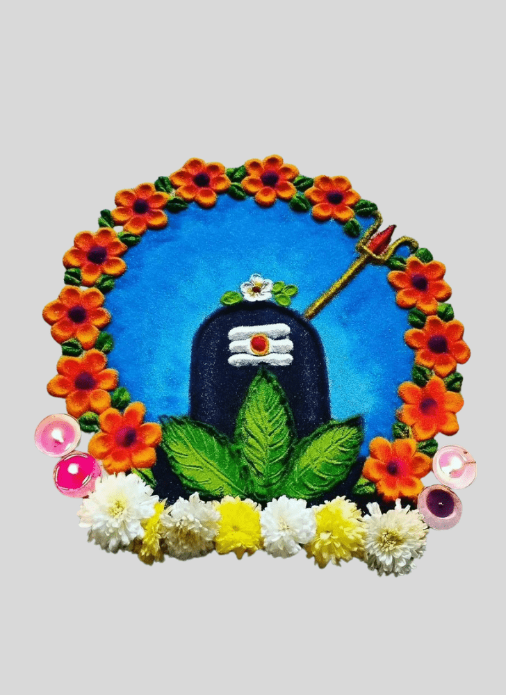 Elegant Shiva Rangoli