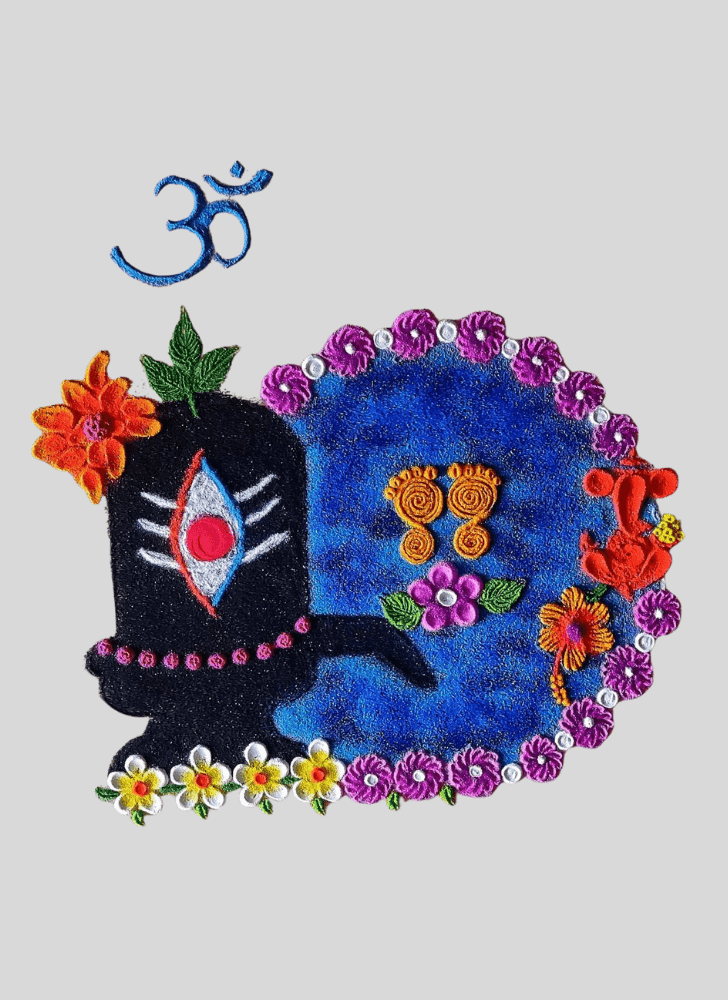 Enthralling Shiva Rangoli