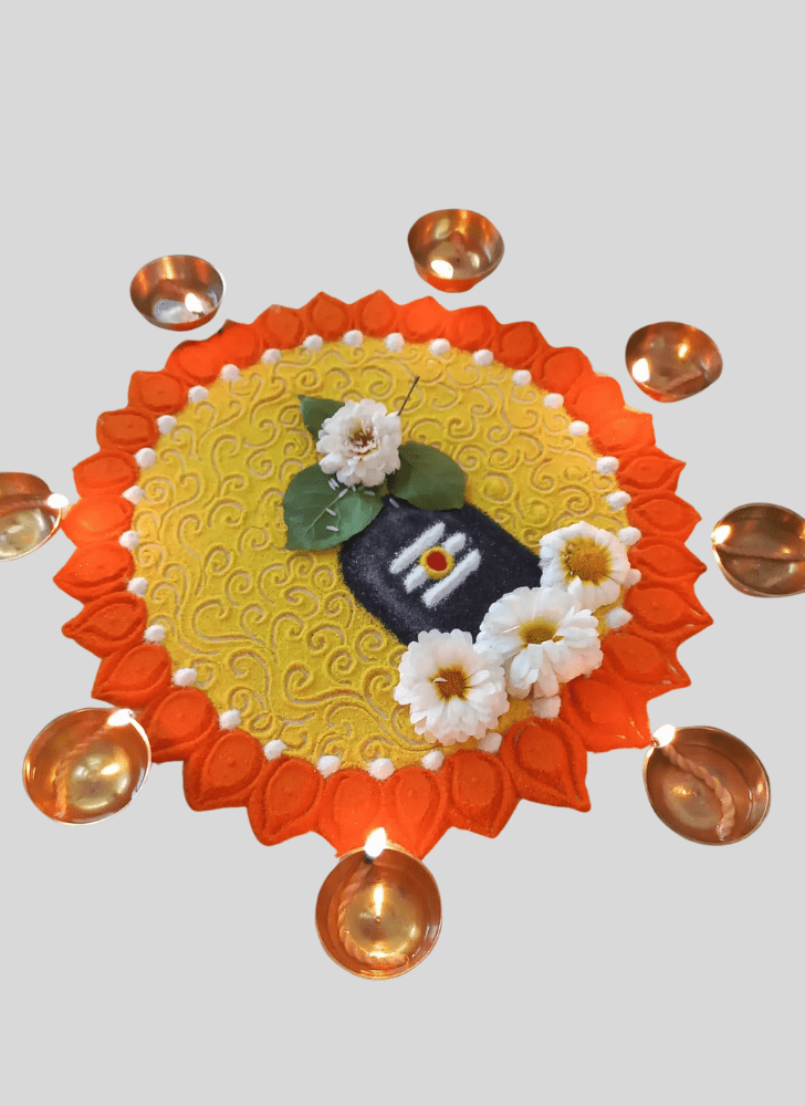 Superb Shiva Rangoli