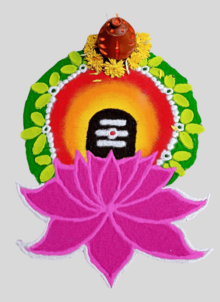 Wonderful Shiva Rangoli Design