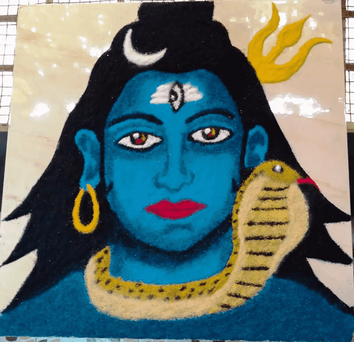 Delicate Shivji Rangoli