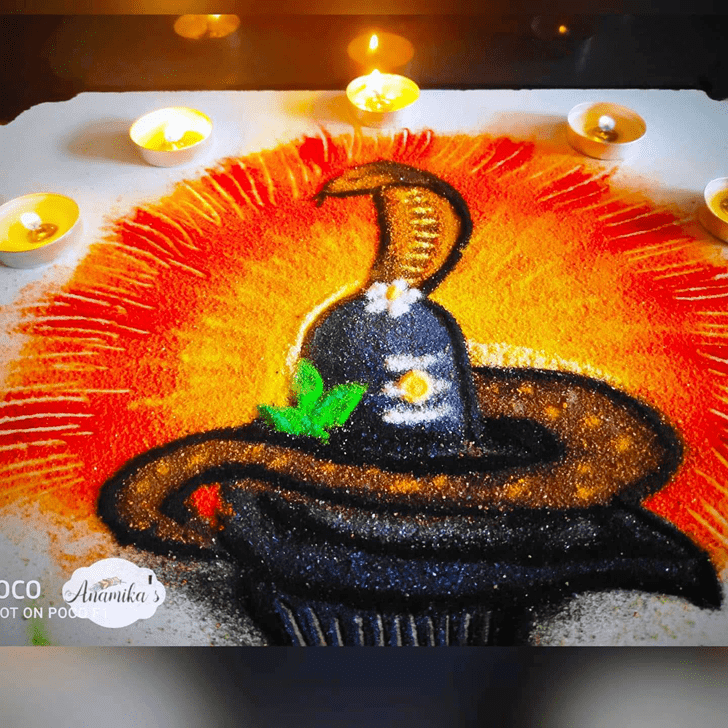 Elegant Shivji Rangoli