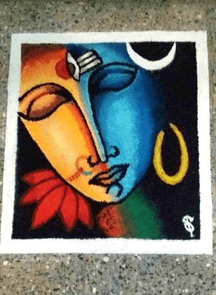 Fascinating Shivji Rangoli