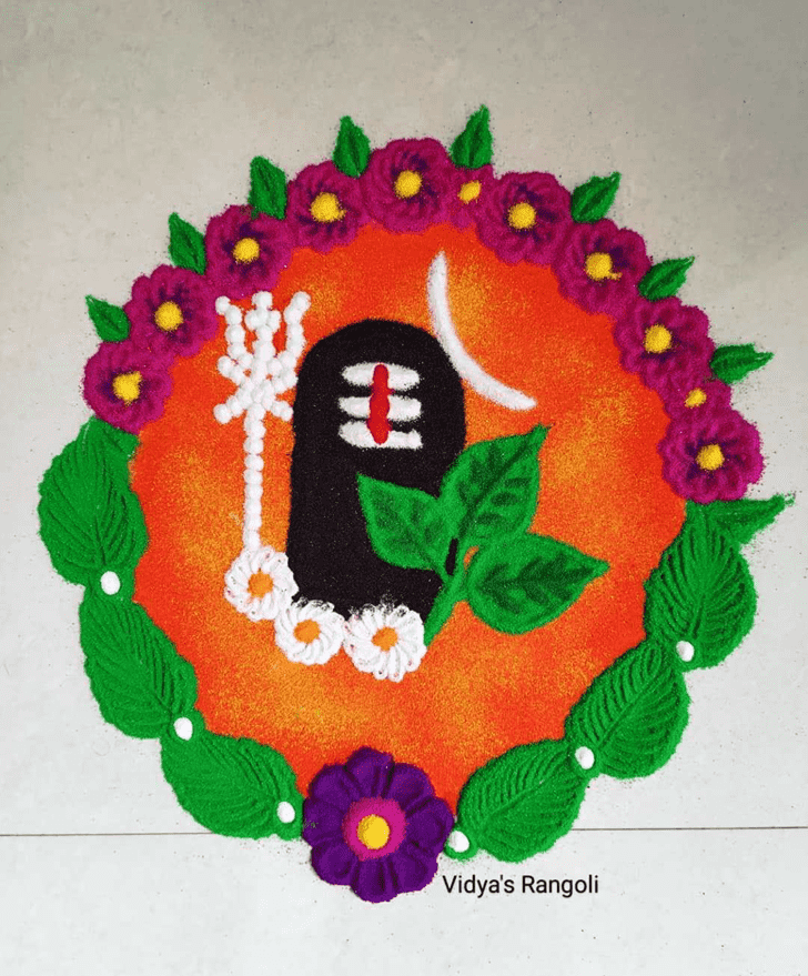 Grand Shivji Rangoli