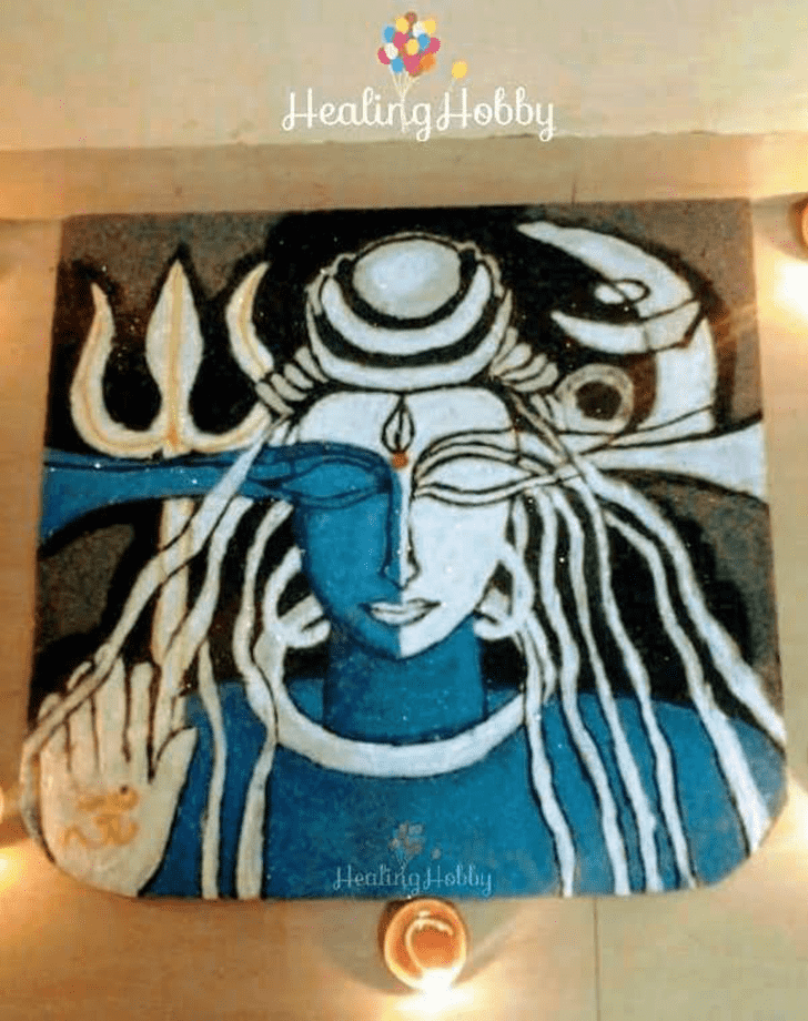 Inviting Shivji Rangoli