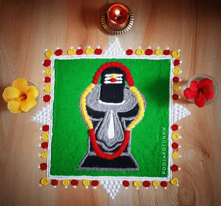 Resplendent Shivji Rangoli