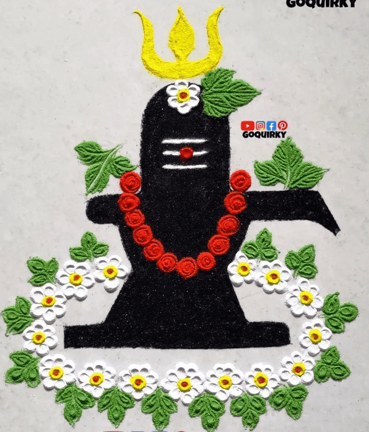 Good Looking Shivling Rangoli