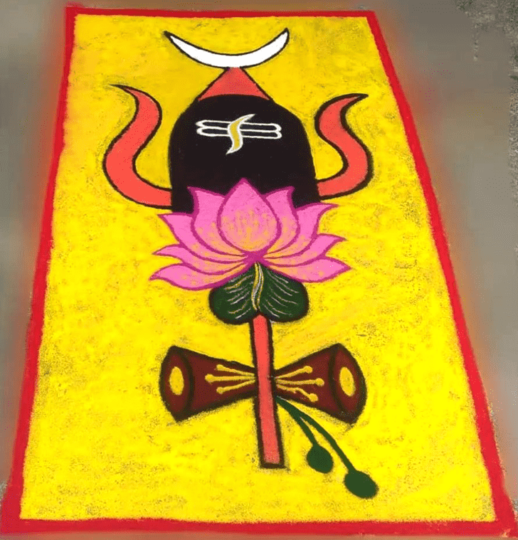 Grand Shivling Rangoli