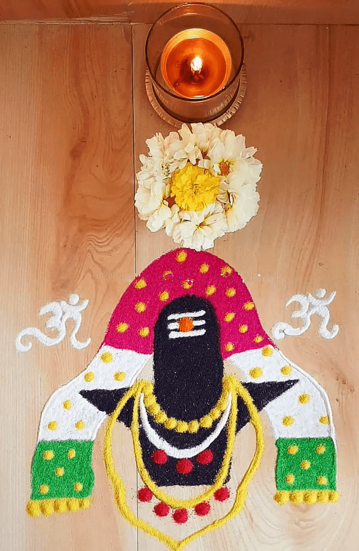 Delightful Shravan Rangoli