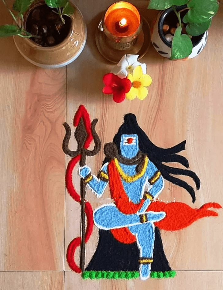 Enticing Shravan Rangoli