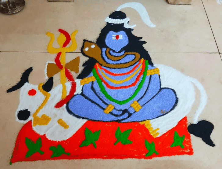 Nice Shravan Rangoli