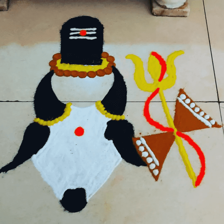 Pleasing Shravan Rangoli