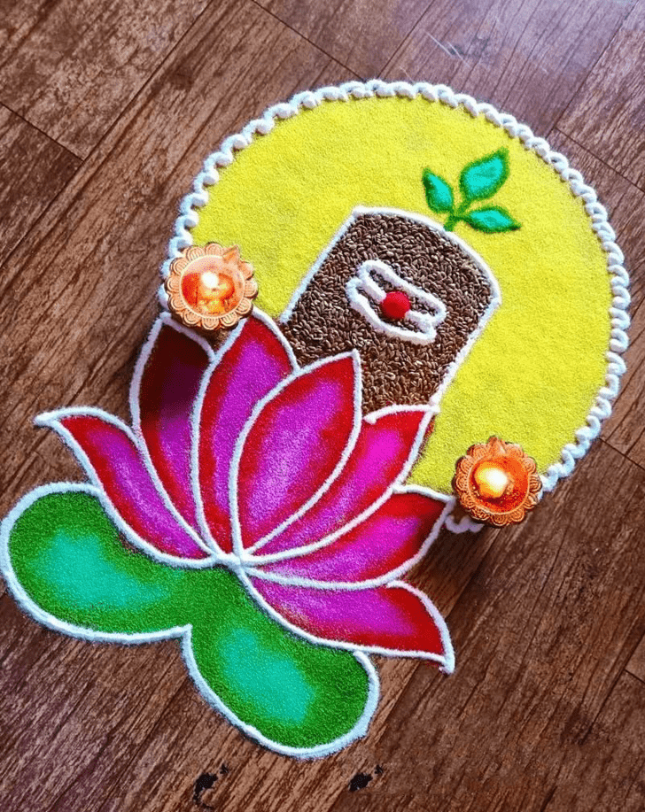 Dazzling Shravan Somvar Rangoli