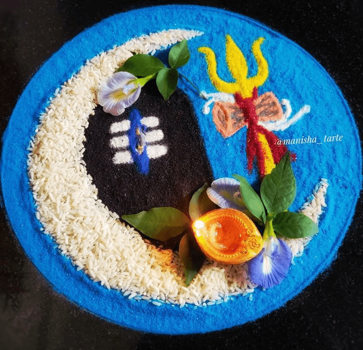 Shravan Somvar Rangoli