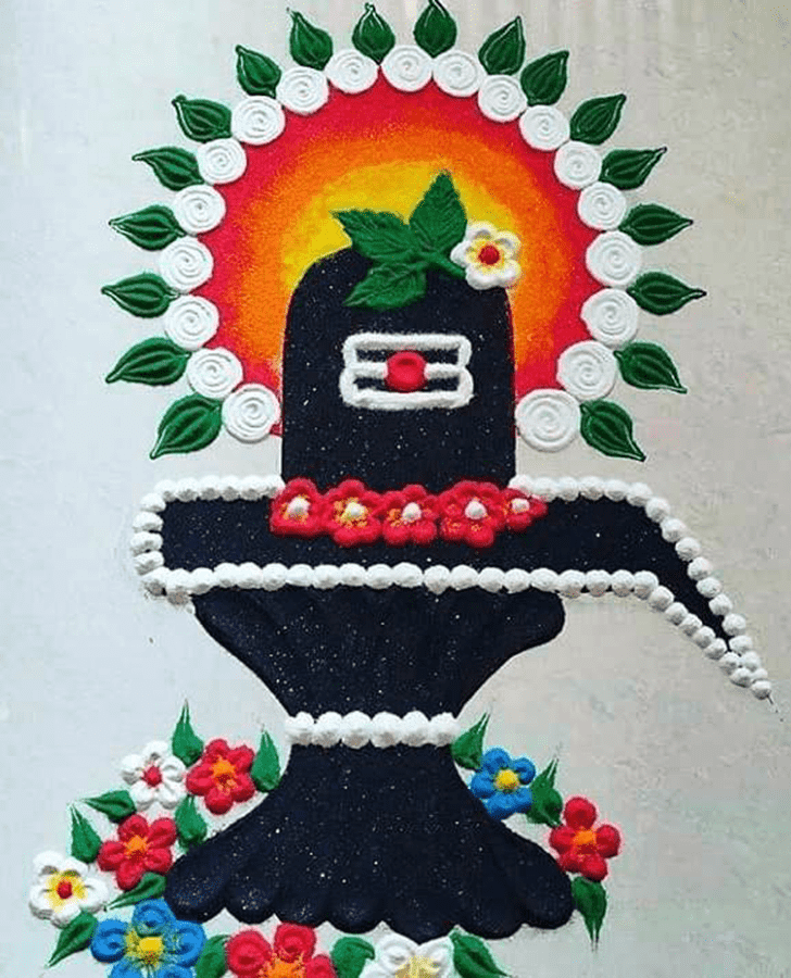 Exquisite Shravan Somvar Rangoli