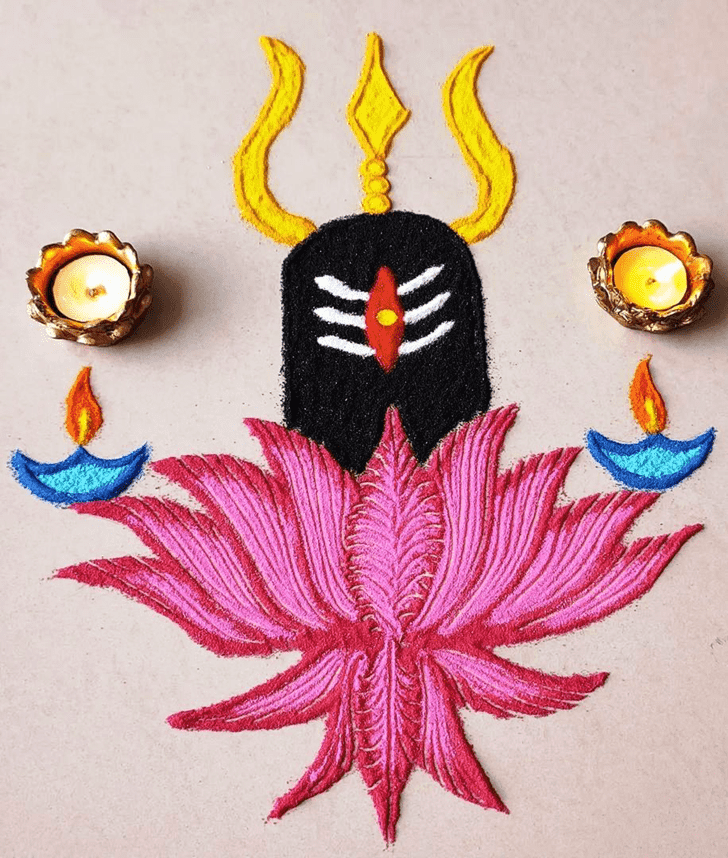 Fascinating Shravan Somvar Rangoli