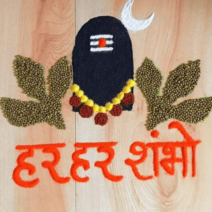 Magnetic Shravan Somvar Rangoli