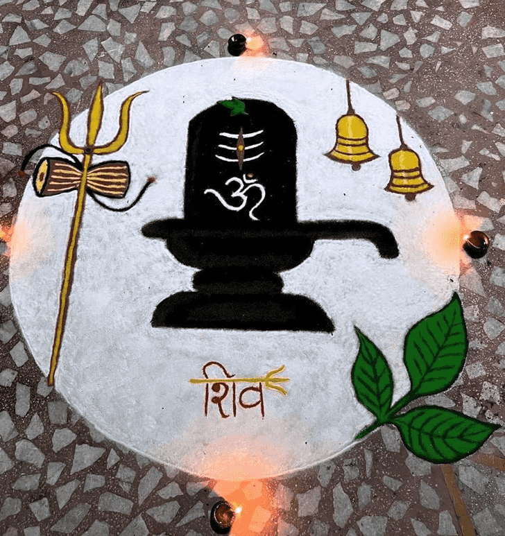 Radiant Shravan Somvar Rangoli