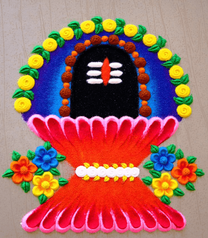 Slightly Shravan Somvar Rangoli