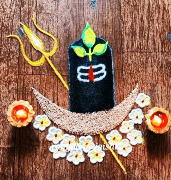 Stunning Shravan Somvar Rangoli