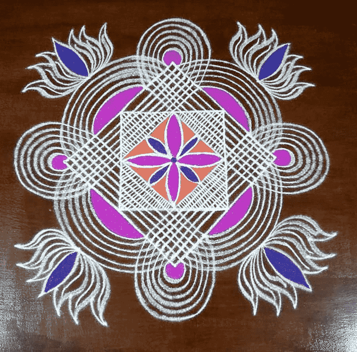 Delightful Simha Sankranti Rangoli