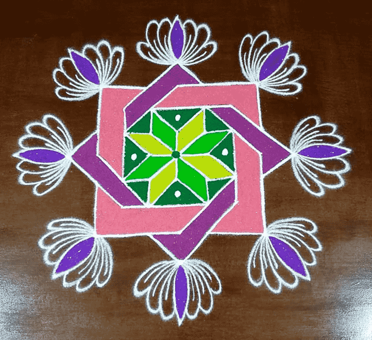 Simha Sankranti Rangoli