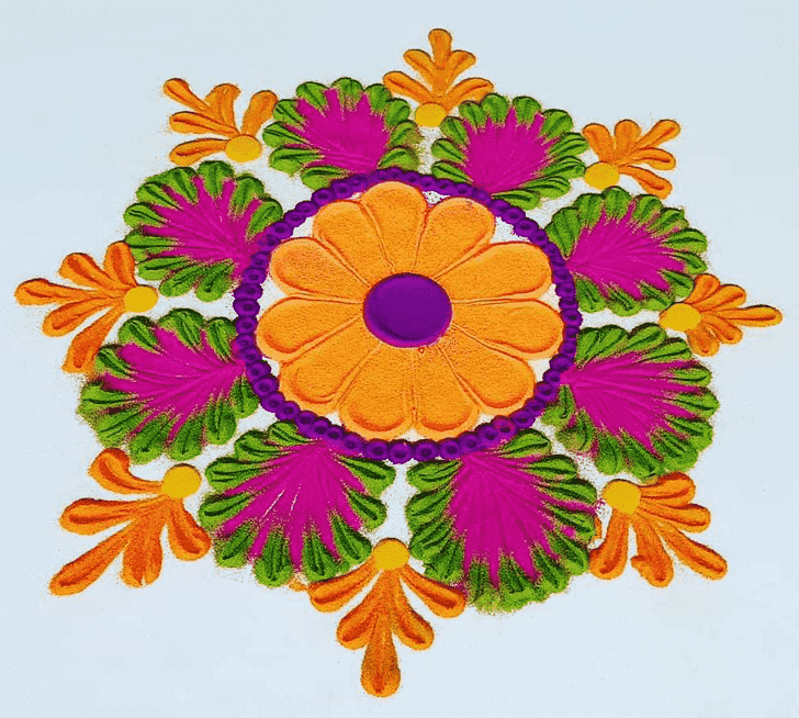 Exquisite Simha Sankranti Rangoli