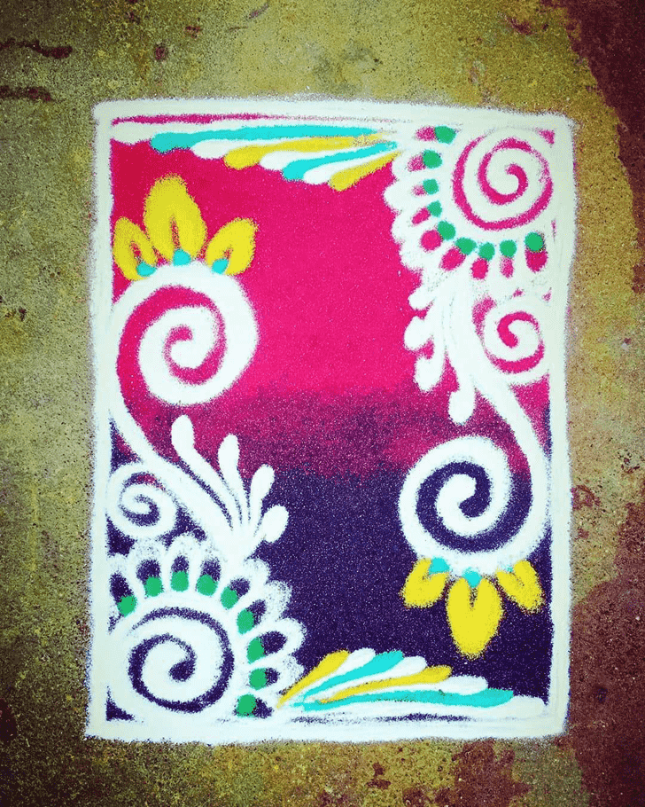 Fetching Simha Sankranti Rangoli