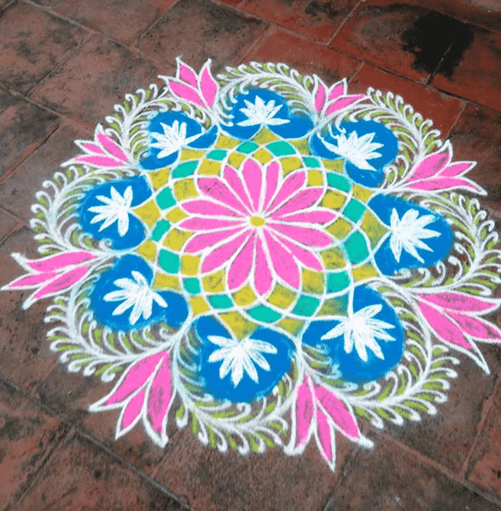 Graceful Simha Sankranti Rangoli