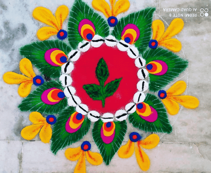 Magnetic Simha Sankranti Rangoli