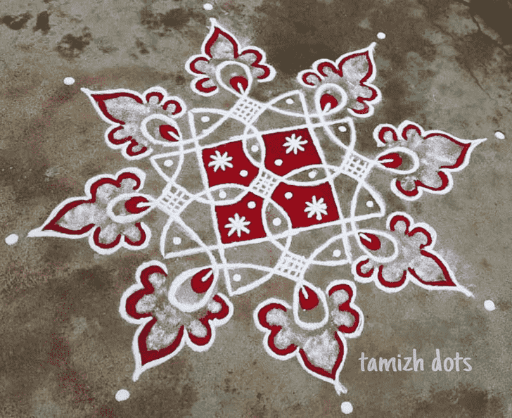 Pretty Simha Sankranti Rangoli