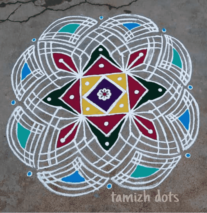 Radiant Simha Sankranti Rangoli