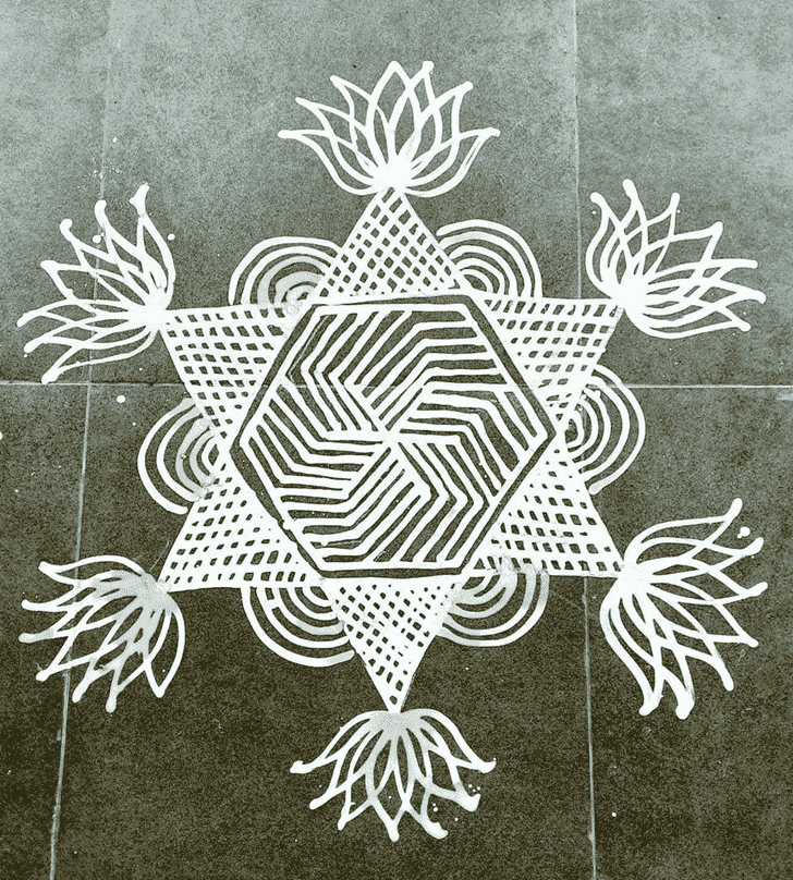 Resplendent Simha Sankranti Rangoli