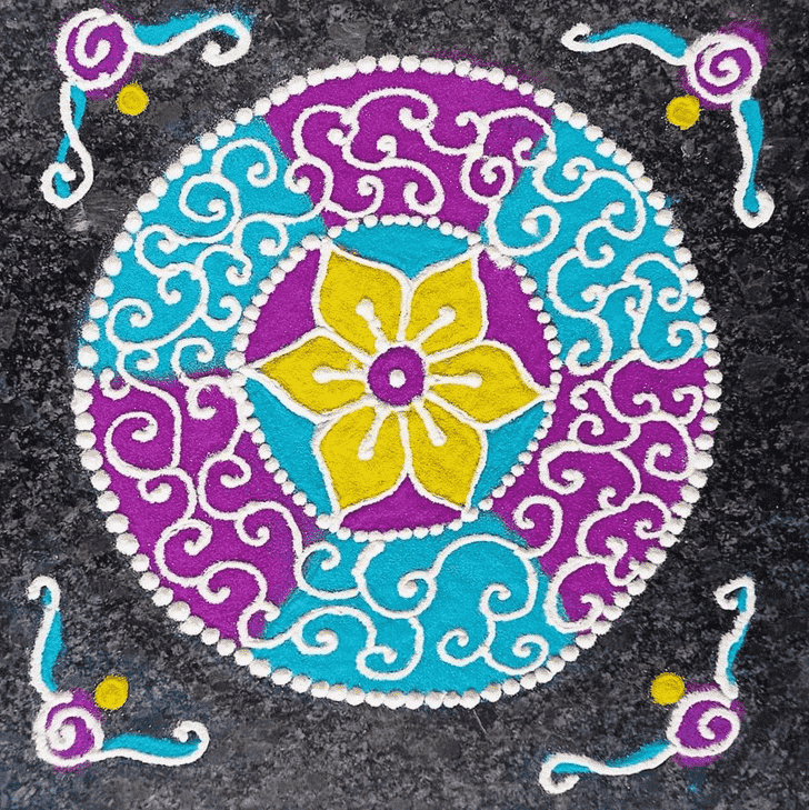 Shapely Simha Sankranti Rangoli