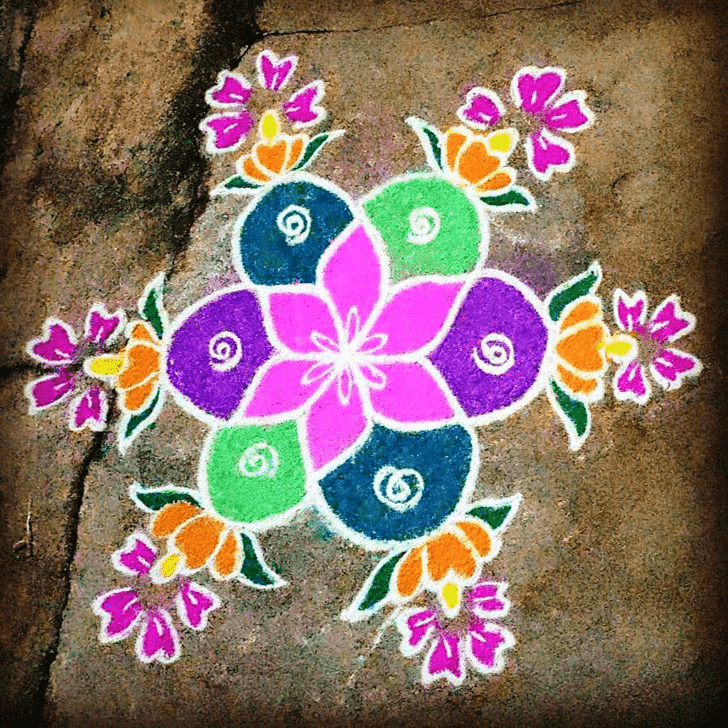 Splendid Simha Sankranti Rangoli